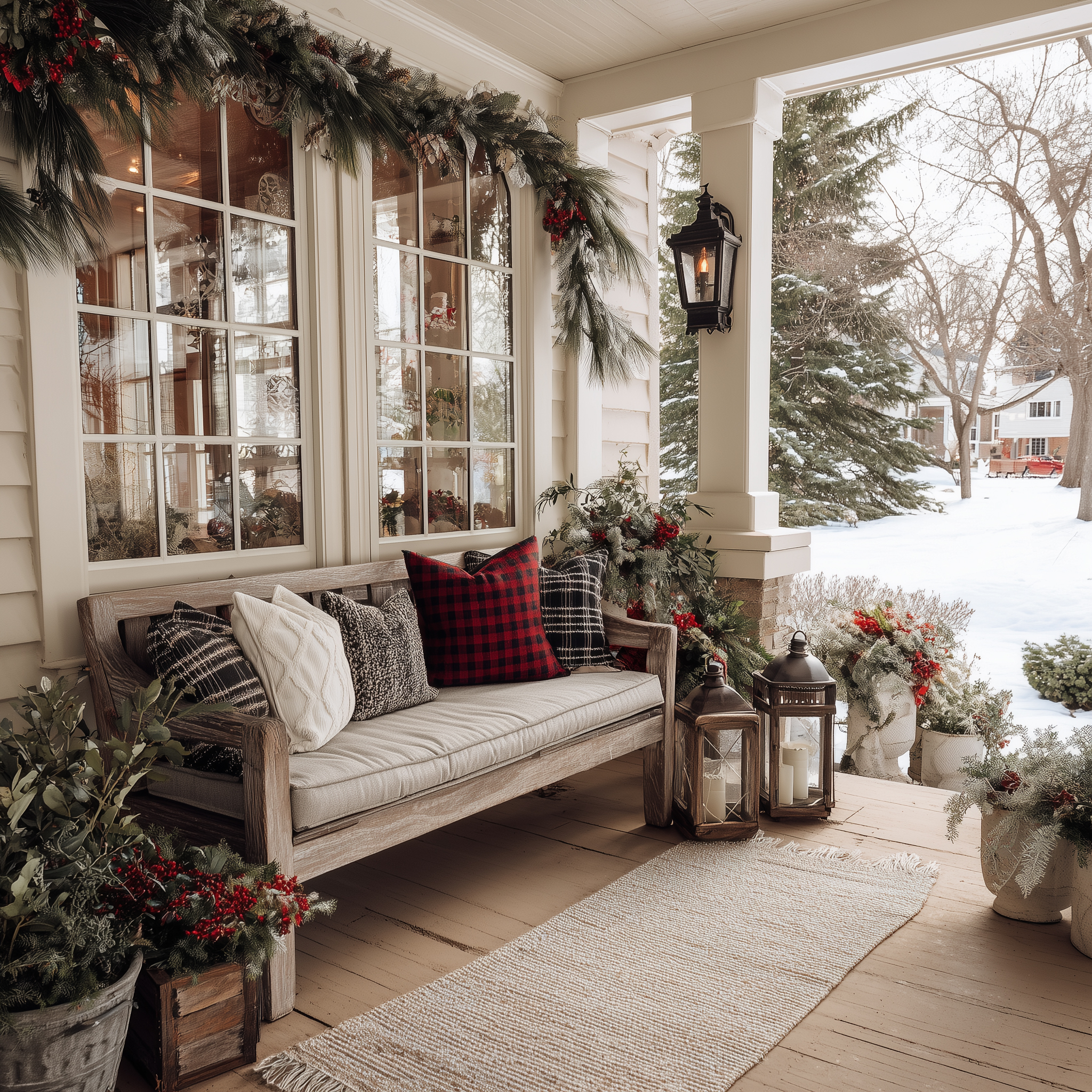 Cozy Christmas Window Decorating Ideas For Indianapolis Homes With Energy-Saving Triple Pane Windows.