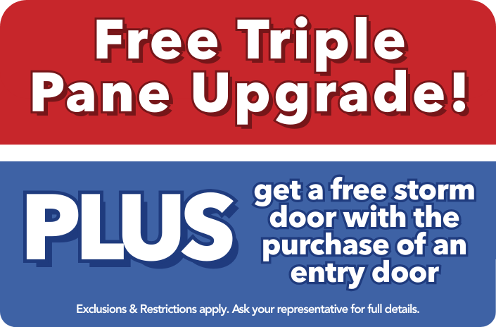 free triple pane upgrade offer